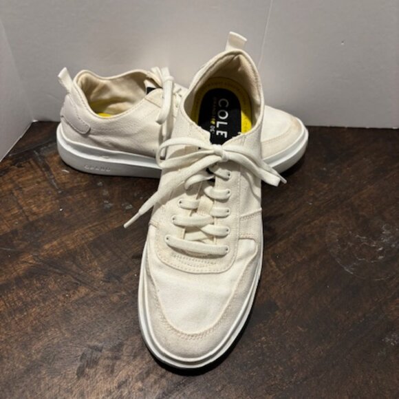 Cole Haan Womens White Grand Pro Rally Court Sneaker EUC 7 1/2B - Picture 1 of 7